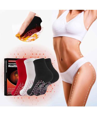 Buy Afiz Tourmaline Heating Health Socks - Pain Relief & Fat Burning | Slimming Tourmaline Foot Massage Socks (White) International Shipping Available - Buy Online on SooperMarket.com