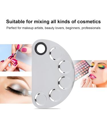 Professional Stainless Steel Makeup Mixing Palette & Spatula - Perfect for Foundations Eye Shadows Lipsticks & Nail Art - Buy Online on SooperMarket.com