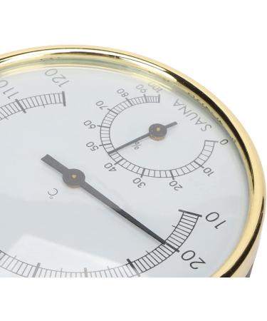Premium Stainless Steel Sauna Thermometer & Hygrometer - Wall-Mounted Sauna Oven Accessories with Clear Scale for Optimal Sauna Experience - Buy Online on SooperMarket.com