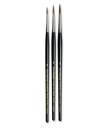 da Vinci Set 5545A2 Maestro Kolinsky Red Sable - Series 10 European Rounds 3 Brush Watercolor Set - Sizes 3  4  5