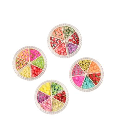 PLAFOPE 4 Box Manicure Decals Fingernail Decals Slice Nail Decoration DIY Nail Slice Decorations Self-adhesive Nail Decals Cellphone Decoration Nail Art Stickers Fruit Nail Stickers