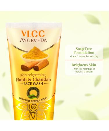 Buy VLCC Ayurveda Skin Brightening Haldi & Chandan Facewash - 100ml | Natural Glow & Radiance | Fast International Shipping - Buy Online on SooperMarket.com