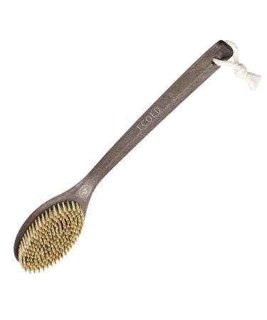ECOED Back Bath Brush- Coffee & Wheat Straw Handle- for Shower Vegan Bristle Bath Scrubber Body Brush for Showering  Shower Brush for Men & Women