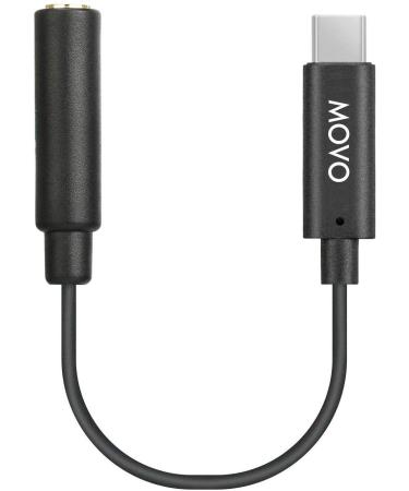 Movo PMA-1 DJI Osmo Pocket Microphone External Sound Adapter USB Type-C to 3.5mm TRS External Microphone and Audio Adapter is The Perfect Microphone Adapter for Your DJI Osmo Pocket Accessories kit