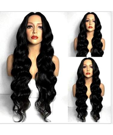 Buy BGHJUE Black Long Body Wave Wig | Human Hair Bundles & Closure | Brazilian Non-Remy Extensions for Halloween - Buy Online on SooperMarket.com