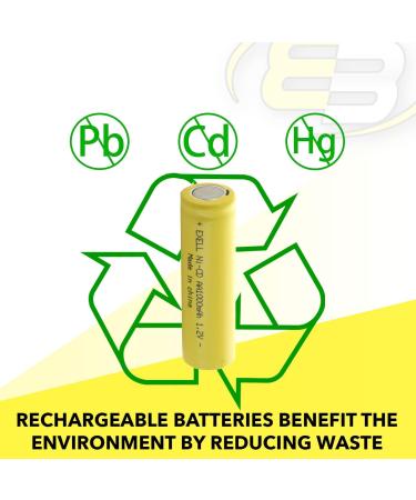 Buy Exell AA 1.2V 1000mAh NiCD Flat Top Rechargeable Battery | Ideal for Meters Radios Hybrid Cars & R/C Devices - International Shipping Available - Buy Online on SooperMarket.com