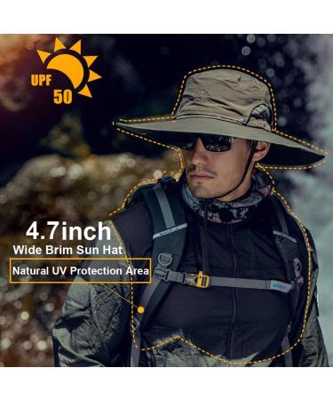 Cooltto Wide Brim Sun Hat - Waterproof Breathable for Fishing, Hiking, Camping | Army Green - Buy Online on SooperMarket.com
