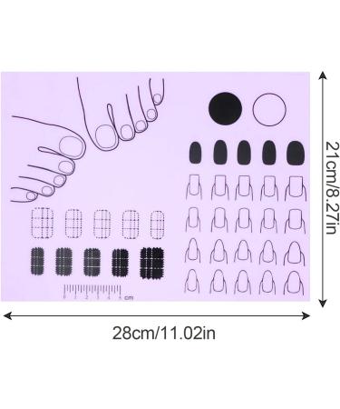 Silicone Nail Mat | Manicure Protector Mat for Nail Practice Nail Polish Coloring Practice Professional Nail Manicure Tools for Acrylic Fingernails - Buy Online on SooperMarket.com