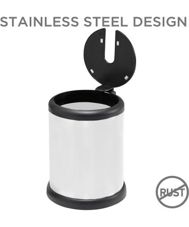Bath Bliss Bowl Holder with Self Closing Lid - Space Saver, Deep Cleaning, Finger Print Proof Finish - Hygienic Toilet Brushes - White (1 Pack) - Buy Online on SooperMarket.com