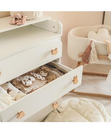 Buy Naveso 8 PCs Solid Wood Drawer Buttons for Children's Rooms | Animal Shape Wooden Handles & Cupboard Accessories - Buy Online on SooperMarket.com