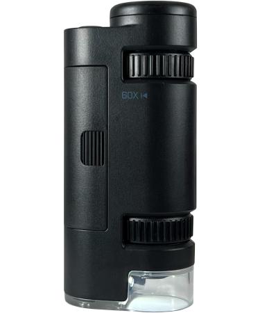 EasyMicro 60x-120x LED Lighted Zoom Microscope - Black | High-Quality Magnification Tool - Buy Online on SooperMarket.com