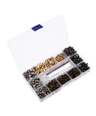 EXCEART 480pcs Rivets Metal Double Rivet Clothes Studs DIY for Bag Leather Belt Side Clothing Accessory