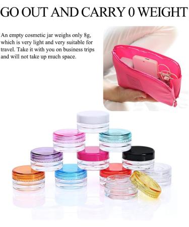 Shop Pudsern 40 Pcs 5G Cosmetic Containers - Empty Round Plastic Jars for Creams Nail Polish Lip Balm & Makeup Storage (10 Colors) - Buy Online on SooperMarket.com