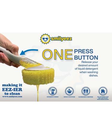 Smiling Sponge Handle Soap Dispensing Handle for Scrub Daddy Sponge (White) - Second Generation - Buy Online on SooperMarket.com