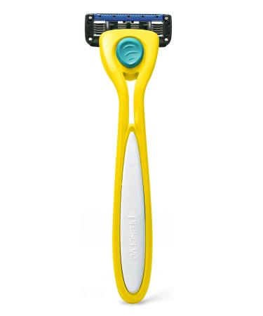 Preserve Shave 5 Blade Refillable Razor - Eco-Friendly, Recycled Materials, Assorted Colors - Buy Online on SooperMarket.com