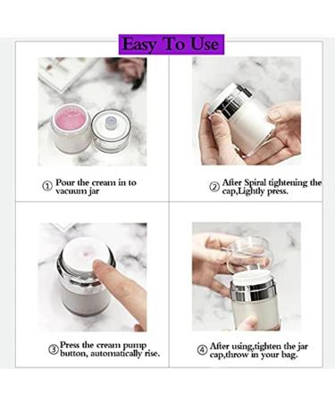 Versatile Travel Lotion Containers Refillable Pump Jars Made of Acrylic for Thick Moisturizer. - Buy Online on SooperMarket.com