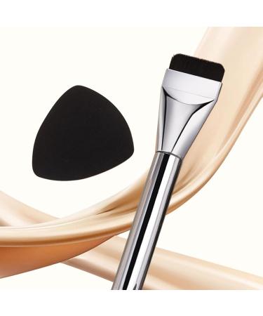 puzzlegame Flat Blush Concealer Brush - Ultra Thin Flat Head Strong Fluidity Foundation Brush Cream Concealer Sponges Puff and Thin Brushes for Women Makeup Gathering  - Buy Online on SooperMarket.com