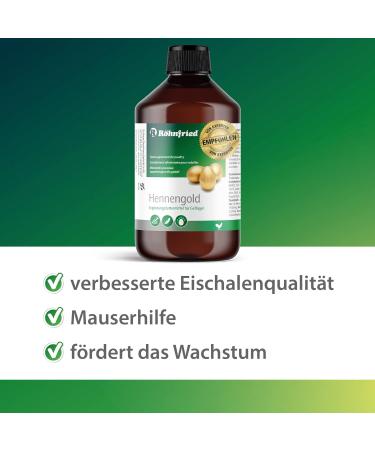 R hnfried Hennengold 500 ml | Reduce Broken Eggs & Promote Feather Growth for Chickens & Poultry | International Shipping Available - Buy Online on SooperMarket.com