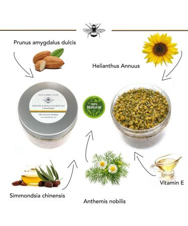 Bees of Britain Bathing Salt - 100% Natural Himalayan Salt with Chamomile | 450g | Supports Bee Conservation - Buy Online on SooperMarket.com