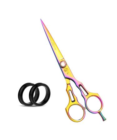 Wishbeauty 6" Hairdressing Scissors Hair Cutting Scissor for Professional Hairdressers Barber Stainless Steel Scissors for Hair Cutting Sharp Hair Scissors for Women Men Children