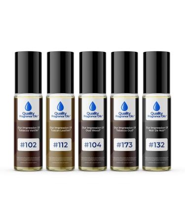 Men's Top 5 Niche Cologne Impressions #2 (Generic Versions of Niche Designer Fragrance) Sampler Gift Set of 5 10.35ml Roll-ons