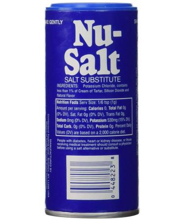 Nu-Salt 3 oz Crystals (Pack of 6) | Salt Substitute for Low-Sodium Diet - Buy Online on SooperMarket.com
