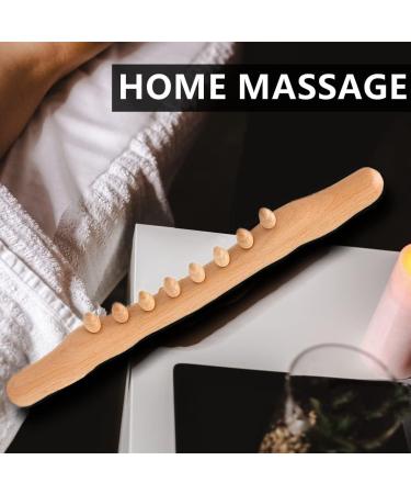 Yinhing Wooden Gua Sha Massage Tools - 8-Point Massage Roller Stick for Home & Salon Beauty Care - Buy Online on SooperMarket.com