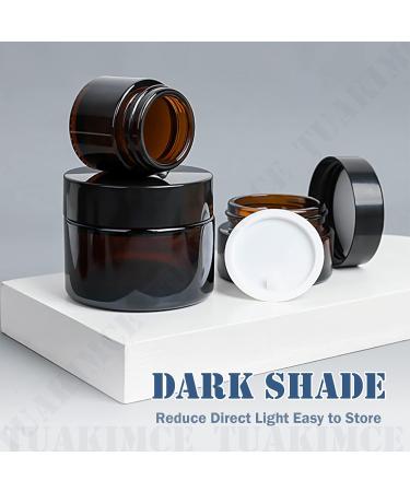 Tuakimce 4-Piece Amber Glass Cream Can Set - 20ml & 30ml Containers for Lotion Cream & Cosmetics with Lids - Fillable & Reusable for International Shipping - Buy Online on SooperMarket.com