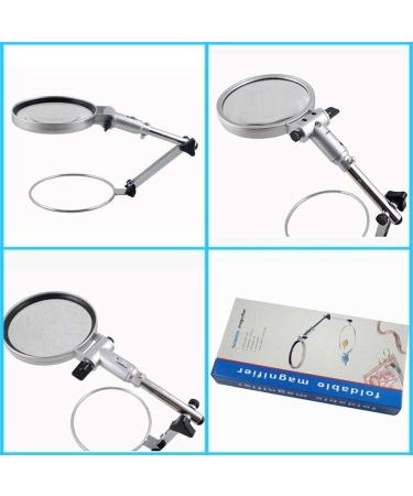 DFHBFG Desktop Magnifying Glass LED Lighted Magnifier Glass 130MM Large Foldable Specifications 310 * 146 * 50mm - Buy Online on SooperMarket.com