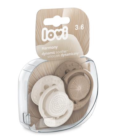 Buy LOVI Dynamic Pacifier 3-6 Months - Silicone BPA-Free Harmony Collection (2 Pack Beige) | International Shipping Available - Buy Online on SooperMarket.com