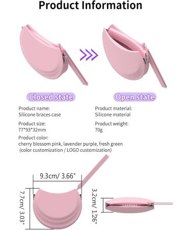 Buy OUEYFER Orthodontic Retainer Case - Soft Silicone Portable Travel Holder Ideal for Office & On-the-Go - Pink - Buy Online on SooperMarket.com