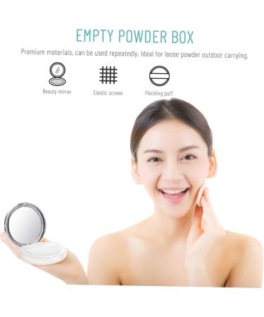 Beavorty 2pcs Powder Box Empty Box Loose Powder Compact Case Flour Containers Cushion Puff Bottle As - Buy Online on SooperMarket.com