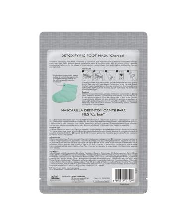 Detoxifying Charcoal Foot Mask - PureDerm Anti-Fatigue Socks for Tired Feet - Unisex | Fast International Shipping - Buy Online on SooperMarket.com