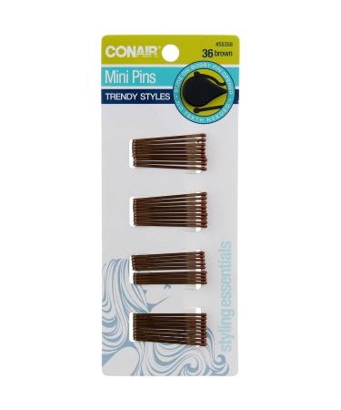 Conair Styling Essentials Mini Pins Brown 36 Count - Secure and Stylish Hair Accessories - Buy Online on SooperMarket.com