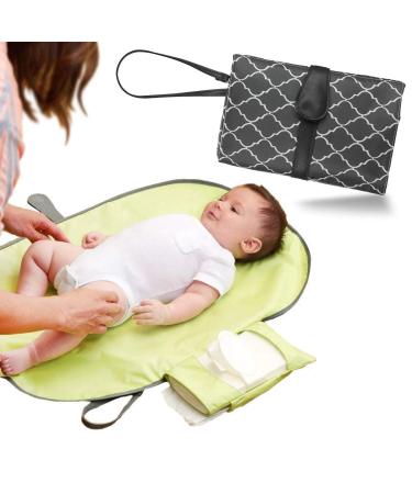 Baby Changing Mat Portable Travel Changing Mat Waterproof Folding Nappy Change Mat 70 x 50cm Grey