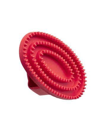 Bitz Rubber Horse Curry Comb (S) (Red)