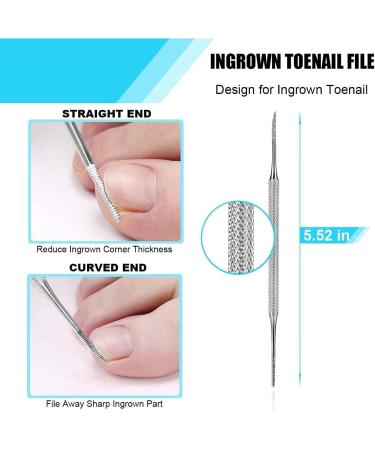 OosoFitt 7Pcs Stainless Steel Ingrown Toenail Clippers Set - Professional Toe Nail Nippers for Surgery Grade Manicure Pedicure - Silver - Buy Online on SooperMarket.com