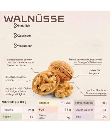 Buy 100% Natural Walnuts 5kg - Chile 34-36mm | Vegan Gluten-Free No Additives | New Harvest 2022 - Buy Online on SooperMarket.com