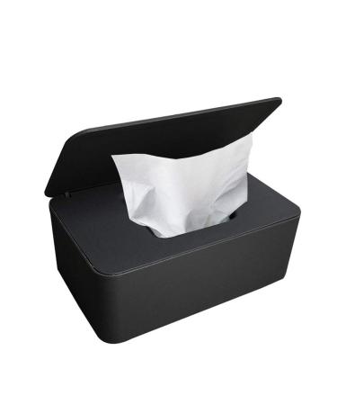 Wet wipes box damp toilet paper box wet wipes box baby handkerchief donor napkin box with lid plastic storage box wet wipes Donations for at home and office black
