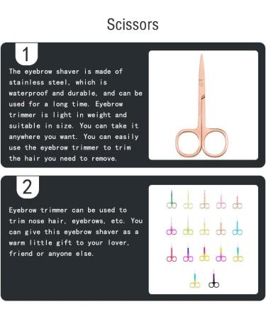 IOIUSKKU Nail Cuticle Nippers Stainless Steel Scissors Eyebrow Trimmer Trimming Tool Plated Rose Gold - Buy Online on SooperMarket.com