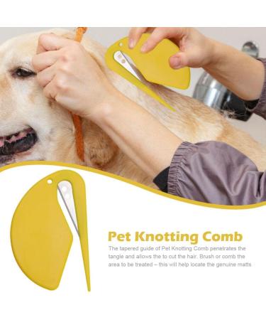Pet Knotting Comb 2024 New De Knotting Comb for Dog and Cat Pet Dog Shedding Brush Puppy Kitten Brush Hair Removal Tool Knotting Comb Pet Grooming Tool Tangle Remover Leaf-Black Onesize - Buy Online on SooperMarket.com