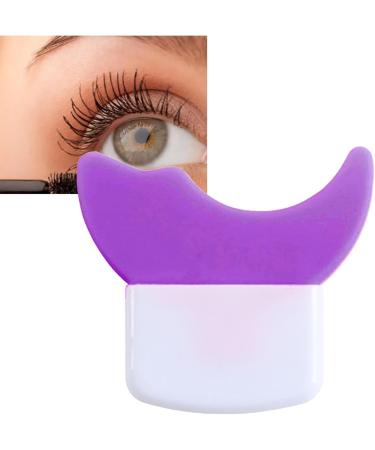 Mascara Eyelash Deflector Eyelash Applicator Prevent Smudge Double Arc Silicone For All Face Shapes (Purple) - Buy Online on SooperMarket.com
