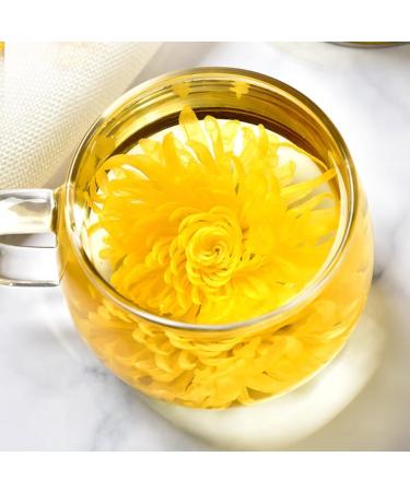 SIJIYUNLI-Golden Chrysanthemum 20g/0.7oz Non caffeinated loose tea floral tea suitable for people with breath clearing internal heat White Chrysanthemum Flower Tea Flower Tea - Buy Online on SooperMarket.com