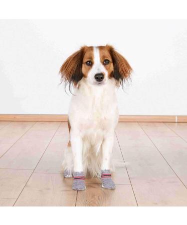 Trixie 19504 Dog Socks - Anti-Slip Large (L) Grey - 2 Pcs - Ideal for Dogs | International Shipping Available - Buy Online on SooperMarket.com