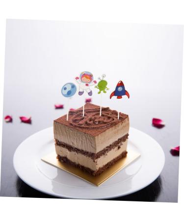 Warmhm Birthday Cupcake Topper 48pcs Set Supplies Birthday Toppers for Cakes Funny Theme Party Cute Baby Shower Cupcake Supplies Pick Cupcake Decorating Topper Child Space Wooden Top Hat - Buy Online on SooperMarket.com