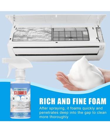 Household Air Conditioner Cleaner Air Conditioning Filter Cleaning 60ml Air Conditioner Foam Coil Cleaner Multipurpose Cleaner Stain Remover for Home Quickly with No Rinse (2Pcs) - Buy Online on SooperMarket.com
