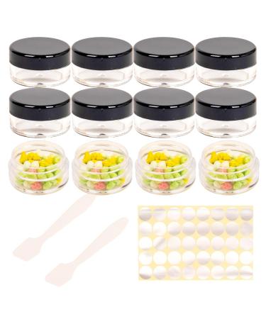 Sgehai 12 pieces jars jars 5ml jars with lids lip balm jars jars cream jars empty 12 x 5ml black