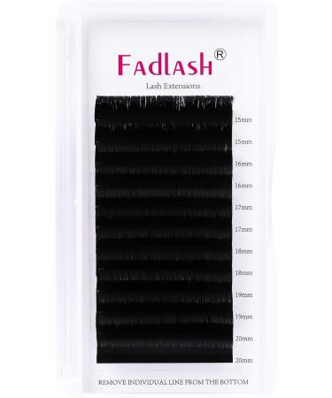 Fadlash Easy Fan D Curl 0.07 Russian Lashes - 15-20mm Mixed Length for Natural Look - Self Fanning Eyelash Extensions - Buy Online on SooperMarket.com