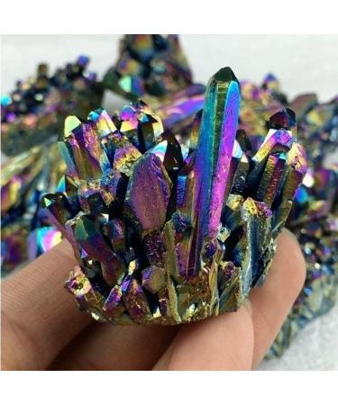Choice of Gifts 50g/80/120g Natural Quartz Crystal Titanium Cluster Specimen Stone Vibration Stone HOMEZHOU (Size : 80g) - Buy Online on SooperMarket.com