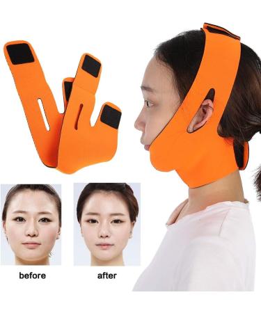 Face Slimming Cheek Mask V Line Facial Mask Chin Lift Up Anti Wrinkle Mask Face Line Slim up Belt (Orange) - Buy Online on SooperMarket.com